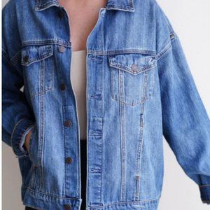 Carly Jean Los Angeles CJLA Womens Denim Hunter Jacket Size Medium Button Front